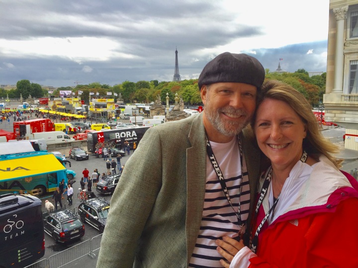 Ross and Julie at the Tour d'France